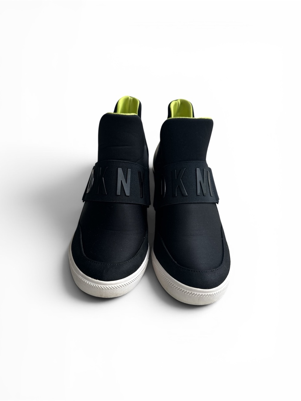 DKNY Black Slip-On Men's Sneakers with Lime Lining